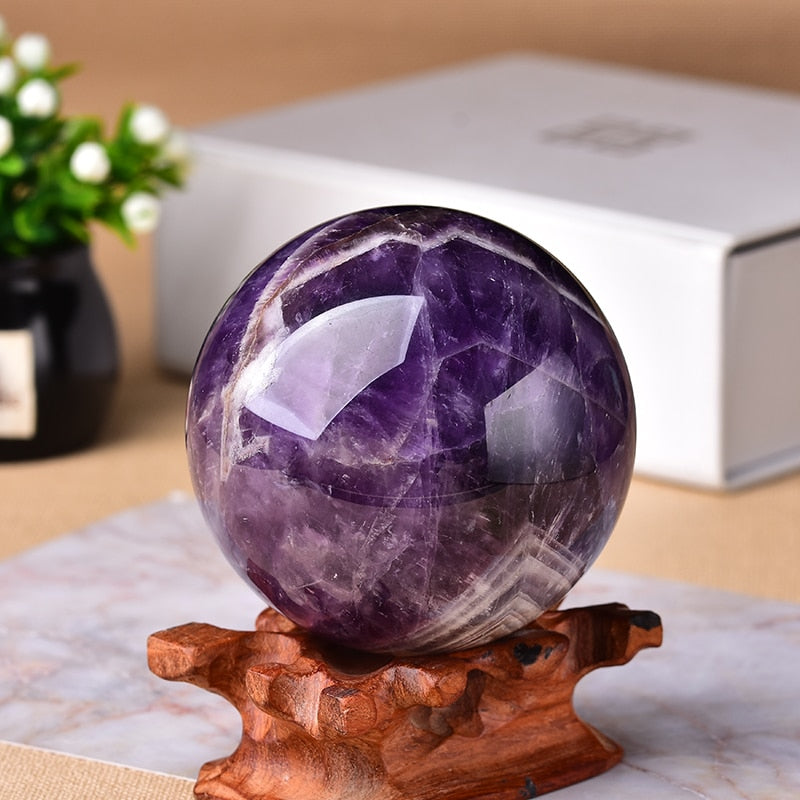 Natural Dream Amethyst Ball Polished Globe