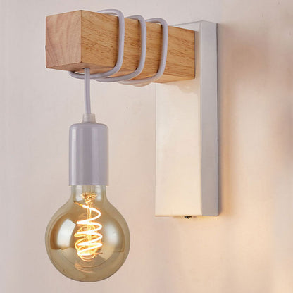 Modern Minimalist Indoor Wood Wall Lamp
