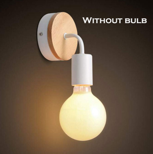 Modern Minimalist Indoor Wood Wall Lamp
