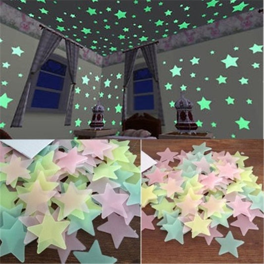 3D Luminous Stars Glow In The Dark Wall Stickers
