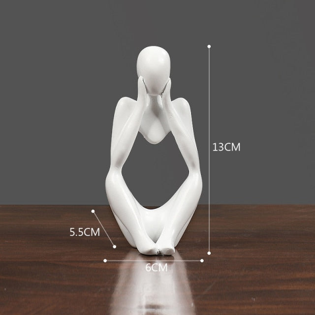 Thinker Resin Nordic Abstract Statue