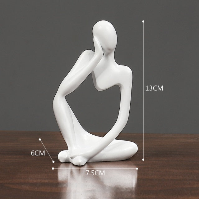 Thinker Resin Nordic Abstract Statue
