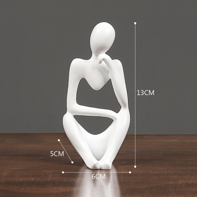 Thinker Resin Nordic Abstract Statue