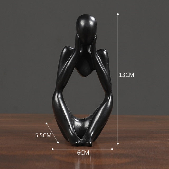 Thinker Resin Nordic Abstract Statue