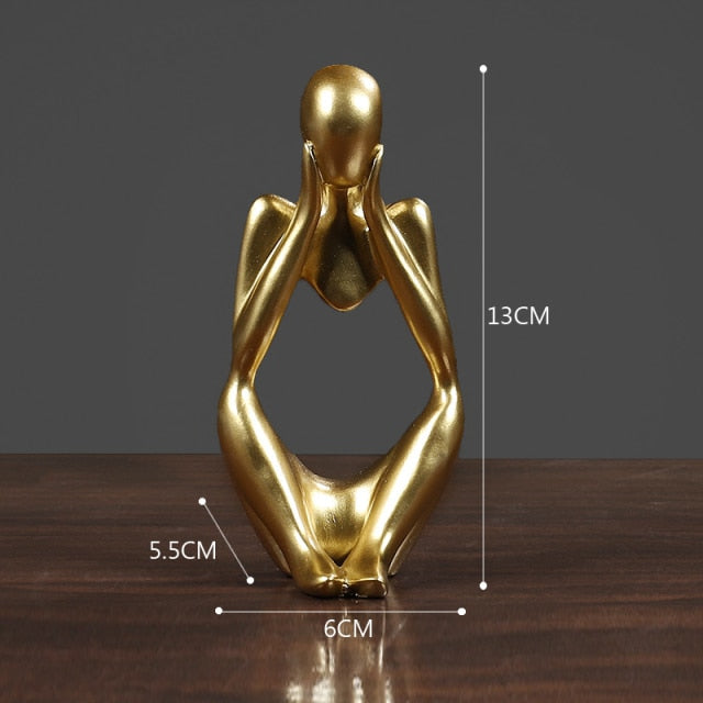 Thinker Resin Nordic Abstract Statue