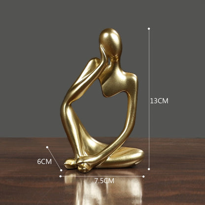 Thinker Resin Nordic Abstract Statue