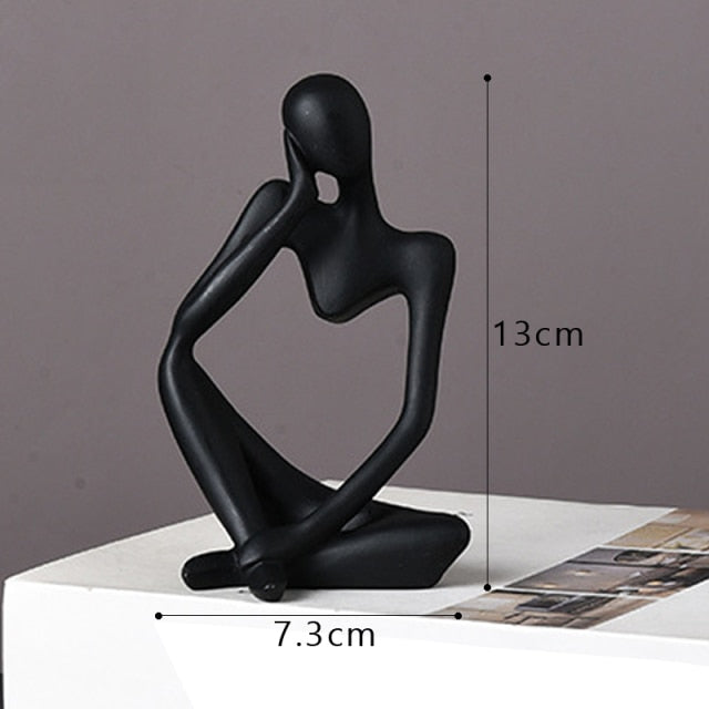 Thinker Resin Nordic Abstract Statue