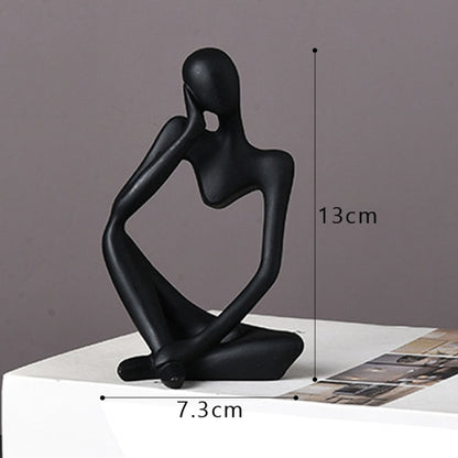 Thinker Resin Nordic Abstract Statue