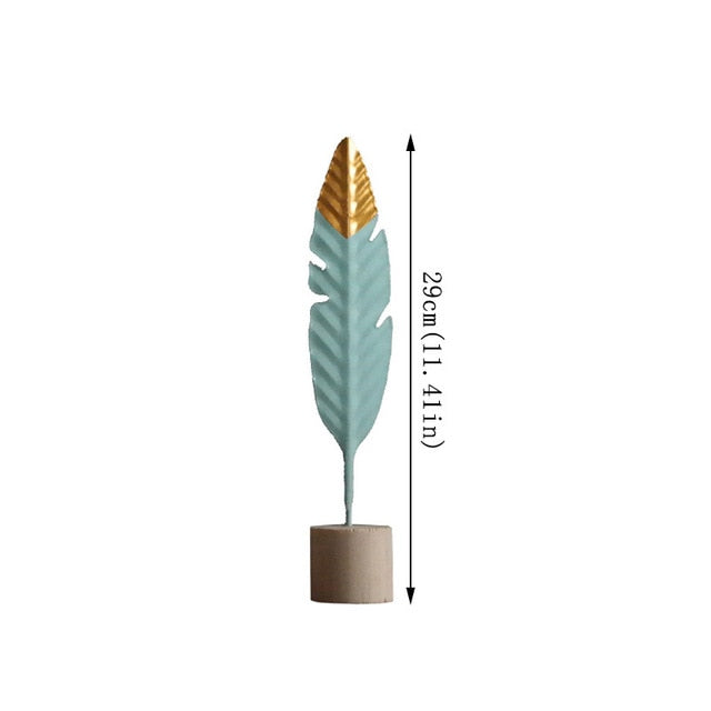 Modern Feather Wooden Decoration Accessories